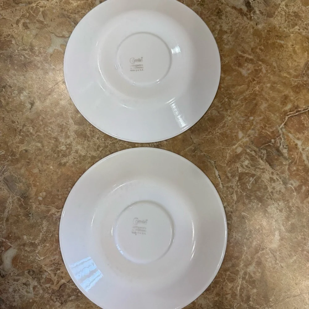 Corelle Saucers Old Town Blue 6-3/4” White Blue Floral Blue Onion Set Of 2